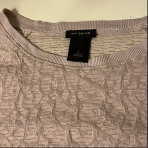 Ann Taylor dusty pink/ taupe sweater top 3/4 sleeve